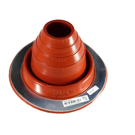 Pipe Size Od - DEKTITE #2 (DF202RE) ROUND RED High Temp Silicone Flexible Pipe Flashing: (for OD pipe sizes 1-3/4