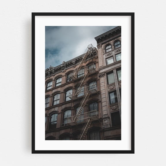 Soho Architectural 01 - Manhattan New York Photography Black Framed Wall Art Print 20 x 30 inches