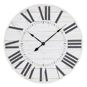Aspire Home Accents 5865 Estelle French Country Wall Clock with Shiplap Face