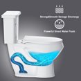 thumbnail image 3 of TOBILI White Elongated Toilet Side Single Flush Longer Version Toilet Slow Close Seat Included, 3 of 7