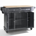 thumbnail image 6 of Crosley Furniture Cambridge Natural Wood Top Kitchen Island in Black, 6 of 8