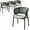 Grey, variant on LeisureMod Modern Dining Chair Upholstered Accent Side Chair with Cozy Armchair and Iron Legs for Dining Room or Kitchen Ervilla Series Set of 4 in Black