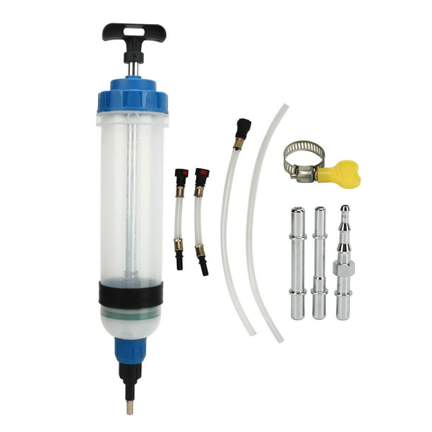 Extractor de fluidos de 1,5 l para motor de automóvil, jeringa de llenado de fluidos, bomba de transferencia de aceite con conector de liberación rápida.