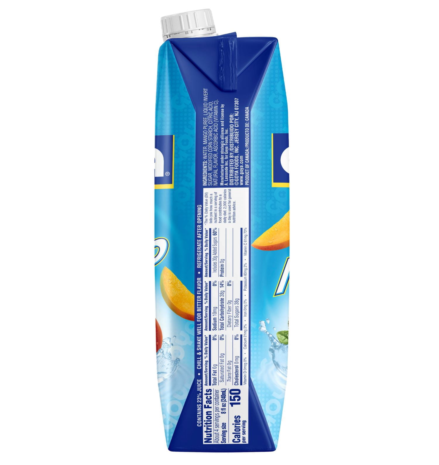 (12 pack) Goya Mango Nectar, Fruit Puree Drink, 33.8 fl oz