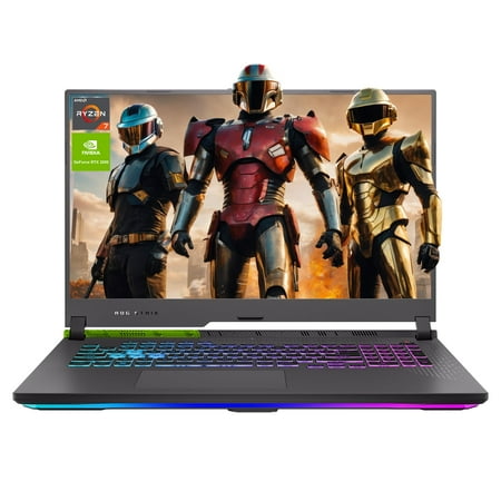 Asus ROG Strix G17 Gaming Laptop, 17.3" IPS FHD Display, AMD Ryzen 7 6800H, 16 GB DDR5 RAM, 512 GB PCIe SSD, NVIDIA GeForce RTX 3050, Wi-Fi 6E, RGB Backlit Keyboard, Windows 11 Home