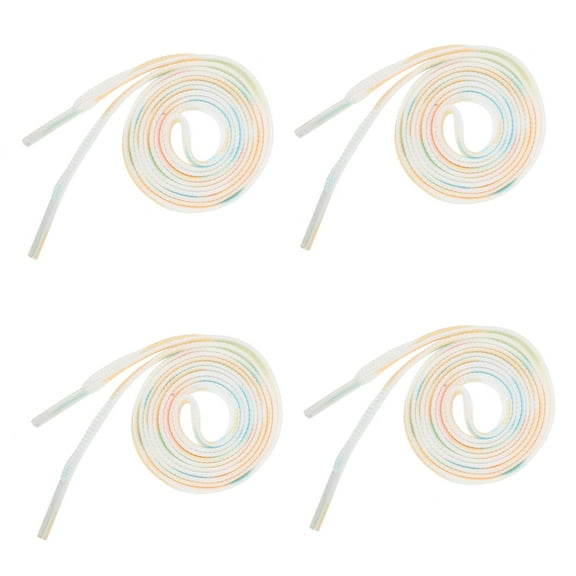 2 Pairs Tie-dye Shoelaces Elastic Purple Sneakers for Women Sports Shoes Canvas Polyester