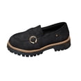 thumbnail image 2 of AUDeals Women's Mary Jane Loafers, Platform Slip On Shoes with Round Toe Comfort for Church, School and Work (Black, 9.5), 2 of 9