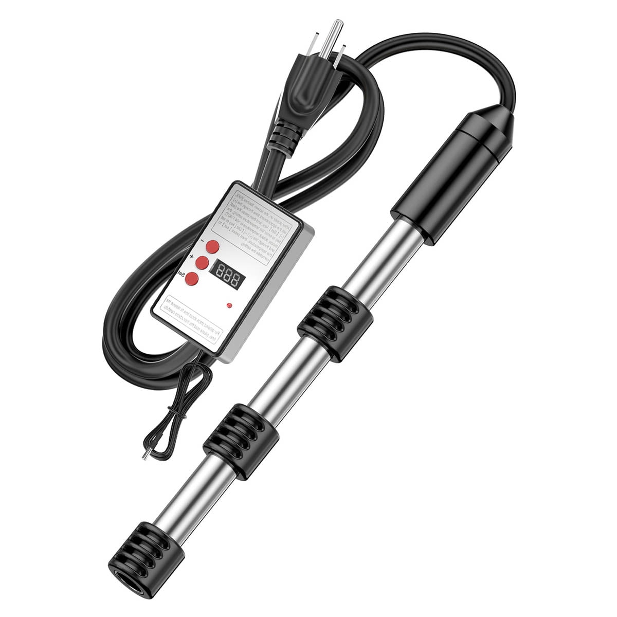 1500w Immersion Water Heater with Thermostat, Temperature Control Portable Bathtub Bucket Submersible Heater,Pool Heater for Inflatable Above Ground Swimming Pool