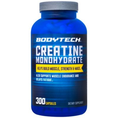 BodyTech 100 Pure Creatine Monohydrate 2250 MG  Supports Muscle Strength  Mass, 100 Servings (300