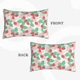 thumbnail image 2 of Lsque Strawberry Pattern Pillow Case – Soft & Cozy Throw Pillow Cover, Hypoallergenic Cushion Case for Sleeping Women with Envelope Closure-16"x24", 2 of 6
