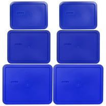 Pyrex Cobalt Blue (2) 7212-PC, (2) 7211-PC, and (2) 7210-PC Plastic Replacement Lids