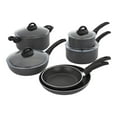 thumbnail image 1 of HENCKELS EverLift 10 Piece Aluminum Cookware Set - Granite, 1 of 11
