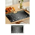thumbnail image 7 of Placemat Black Shiny Droplet Texture Kitchen Dining Table r Accessories 4/6pcs Heat Resistant Tableware Pads Mats, 7 of 7