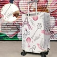 thumbnail image 4 of Travel Luggage Cover Suitcase Protector Fits 18-32 Inch Luggage Wheel Covers Patterned Travel Related Items Flower Luggage Protector Elastic Luggage Anti-scratch Suitcase Cover M, 4 of 5