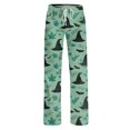 thumbnail image 5 of JULMCOMO Halloween Pajama Pants for Women Pumpkin Blood Ghost Print Drawstring Elastic Waist Trendy Pajamas Pants Fuuny Print Comfy Loose Pjs Green S, 5 of 6