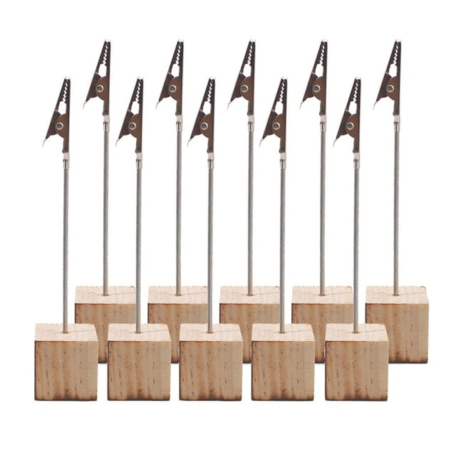 SHISUYAN 10pcs Creative Table Number Holder Wedding Table Name Holder Clips Picture Memo Note Photo Stand