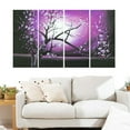 thumbnail image 2 of DESIGN ART Blossoming in the Moonlight" 4-piece Wall Art Canvas emeraud, 2 of 5