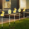 thumbnail image 6 of Upgraded 5-Pack Solar Easter Egg Stake Lights for Easter Decorations, Outdoor Waterproof Solar Easter Yard Stake Easter Lighted Egg Lights for Garden Patio Yard Pathway Lawn Decor (Rabbit+Egg+Carrot), 6 of 7