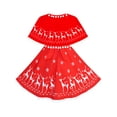 thumbnail image 3 of Girls Dress Reindeer Red Cape Cloak Christmas New Year 8 Years, 3 of 8