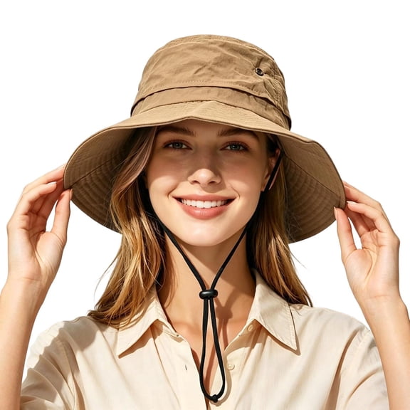 Womens Sun Hat Fisherman'S Hat Summer Outdoor Sun Hat Folding Waterproof Hiking Hat