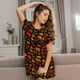 thumbnail image 3 of Fotbe Animal Bata de Dormir para Mujer con Estampado, Camisón de Algodón de Manga Corta, Ropa de Dormir Casual, 3 of 6