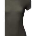 thumbnail image 3 of FashionOutfit Women's Solid Basic Short Sleeve Crew Neck Tee, 3 of 3