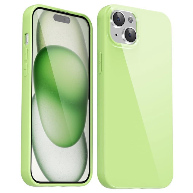 Funda para iPhone 15 Svanove 6.1" de TPU suave, verde claro