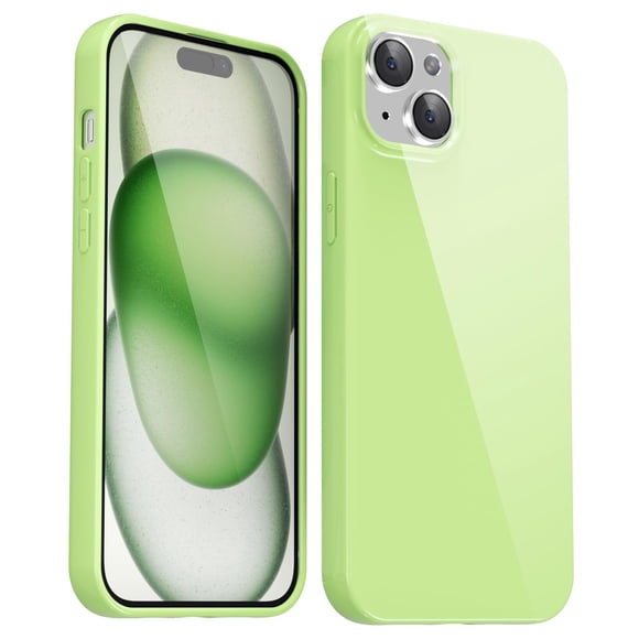 Funda para iPhone 15 Svanove 6.1" de TPU suave, verde claro