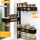 thumbnail image 2 of Soporte para Especias de Almacenamiento de Cocina con 3 Niveles Ajustable en Altura, Estante de Almacenamiento para Cuarto de Baño sin Sello, Rrganiza poco Espacio para el Salón, Balcón, 2 of 5