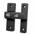 thumbnail image 3 of Cerradura para puerta de granero, 180 degree, luminosa, de aleación de zinc, con tornillos para jardín y baño. Negro, 3 of 9