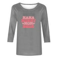 thumbnail image 4 of Blusas para Mujeres Casual 3/4 Manga Cuello Redondo Impreso Suelto, Mujer 3/4 Manga Tops Y Blusas para Diario, 4 of 4