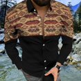 thumbnail image 1 of Camisas hawaianas de manga larga con estampado 3D de patrón vintage, camisas de playa para hombre, camisas sociales casuales de moda, blusas con solapa, botonadura sencilla, 1 of 6
