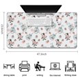 thumbnail image 5 of Long Mouse Pads for Desk,White Cow Milk Jar Pattern Desk Mats on Top Of Desks, Desk Mouse Pad Extra Large with 3mm Non-Slip Base and Stitched Edge for Gaming,Office,Work,Home 47.3"x23.6", 5 of 6