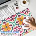 thumbnail image 4 of Long Mouse Pads for Desk,Yellow Ethnic Floral Pattern Desk Mats on Top Of Desks, Desk Mouse Pad Extra Large with 3mm Non-Slip Base and Stitched Edge for Gaming,Office,Work,Home 35.4"x15.7", 4 of 6
