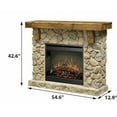 Dimplex Fieldstone 54 inch Rustic Electric Fireplace Mantel Package