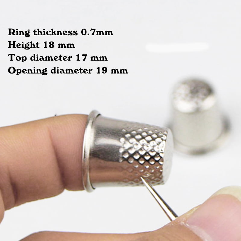 3pcs Silver Finger Thimble Tailor Sewing Pin Needle Grip Hands Shield Protector 