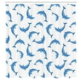 thumbnail image 3 of Ambesonne Dolphin Shower Curtain, Wildlife Under the Sea, 69"Wx70"L, Blue White, 3 of 5