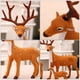thumbnail image 3 of Adornos navideños de 3 piezas, adorables juguetes de ciervo de simulación de felpa, adornos (naranja), 3 of 6