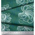 thumbnail image 3 of Soimoi Polyester Crepe Fabric Animal Skin,Shell & Octopus Ocean Printed Fabric 1 Yard 52 Inch Wide, 3 of 3
