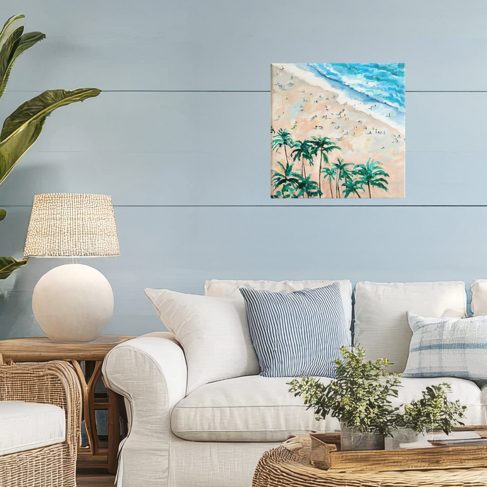 Stupell Industries Waikiki Beach Overview Canvas Wall Art, design by Meredith Howse