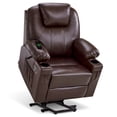 thumbnail image 6 of MCombo Large Power Lift Recliner Chair with Massage and Heat for Big and Tall Elderly, Faux Leather, Dark Brown, 6 of 10
