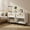 White-2 sets, variant on Demi Bonn Boho Rattan Nightstand, Drawer & Open Shelf, Thickened Board & Non-Slip Pads, Brown