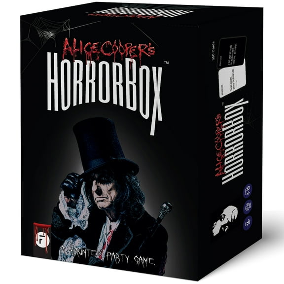 FITZ - Alice Cooper’s HorrorBox - A Haunted Party Night - 350 Scary Cards - Family Horror Box Game - Horror Games - Horror Movie Game Night.