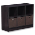 thumbnail image 4 of Pemberly Row Engineered Wood 3x2 Bookcase Storage w/Bins in Dark Walnut, 4 of 7