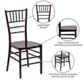 thumbnail image 3 of Bowery Hill Resin Stacking Chiavari Dining Chair, Mahogany (Set of 1), 3 of 9