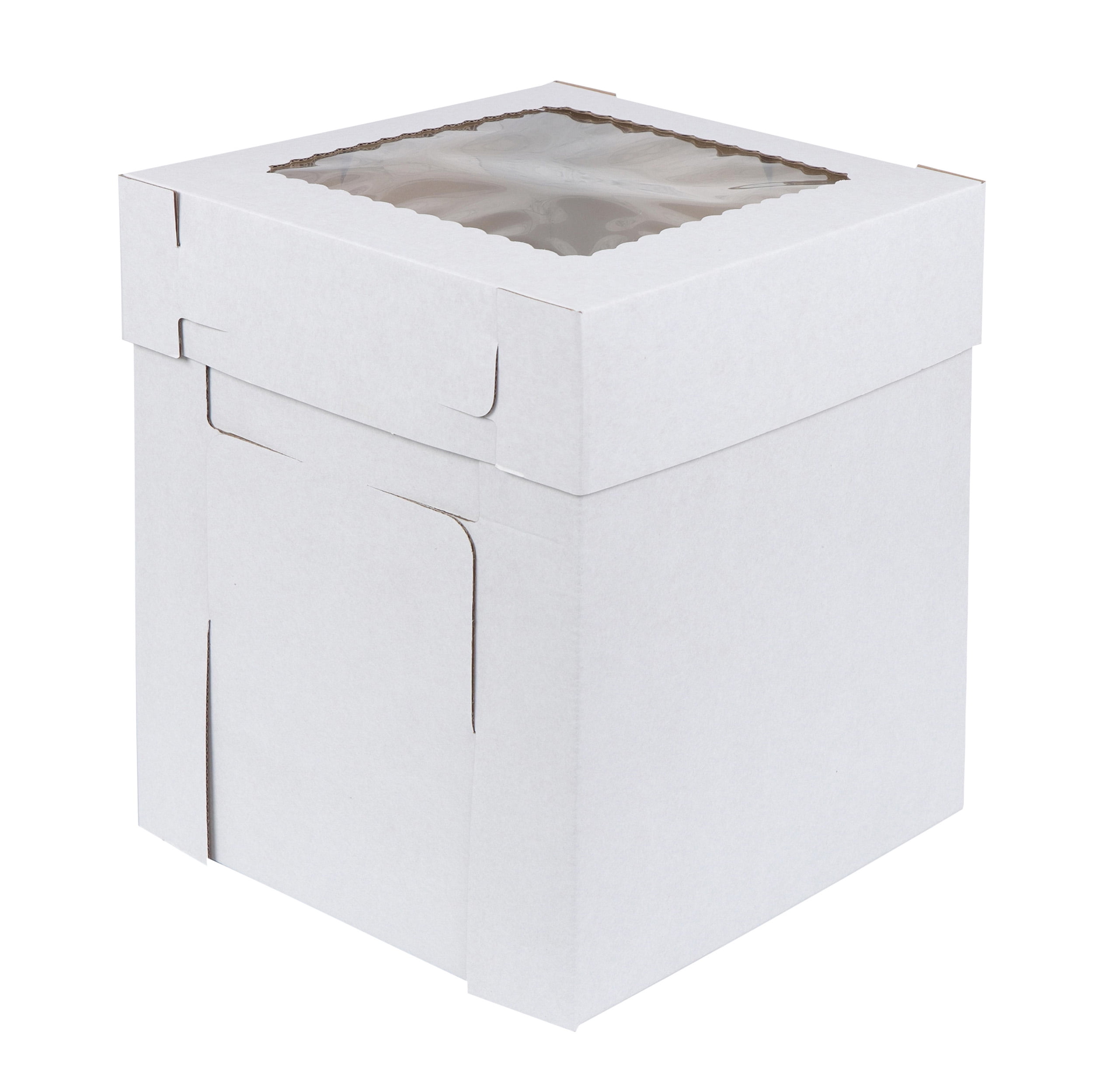 Bakery Display Box 15 Count 16 x 12 inch White Cake Box with Window 
