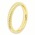 thumbnail image 3 of Sterling Silver Stackable Expressions Gold-plated Ring Size 8, 3 of 3