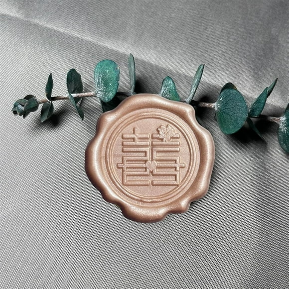 Yazoeia 30 Pcs Gold Wax Seal Stickers Circular Rose Pattern Envelope Stickers Suitable for Wedding Invitations(Rose Gold A) CJC912-176117