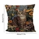 thumbnail image 3 of Funda de almohada estilo campestre con gatitos, inspirada en bordados de imitación, ideal para decoración del hogar. Funda de almohada de poliéster., 3 of 6