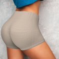 thumbnail image 4 of Xecao Brown Gingham Print Workout Shorts for Women Soft Smooth Gym Yoga Scrunch Active Tennis Workout Running Shorts, 4 of 9